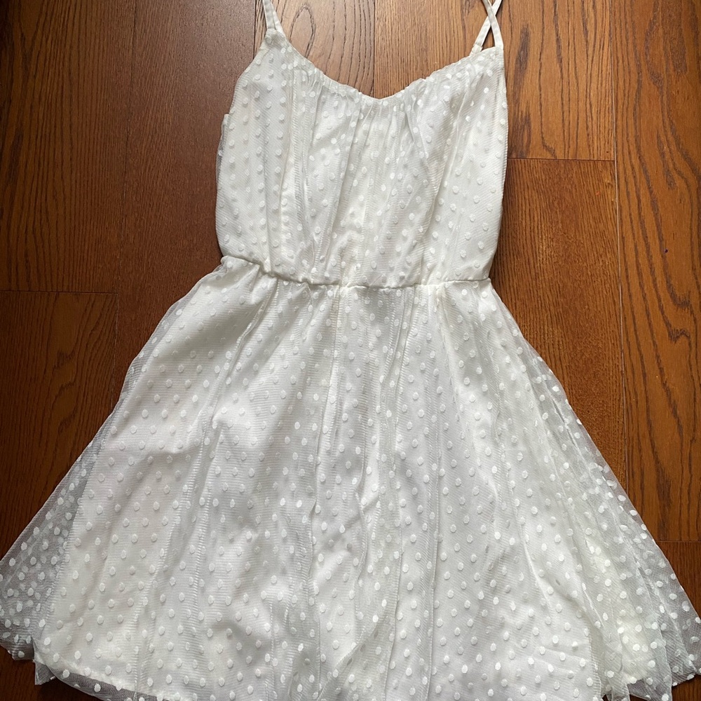 White ballerina tutu mini dress